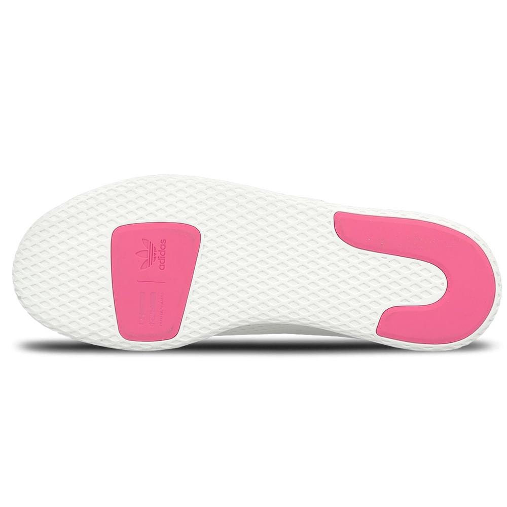 Pharrell Williams x adidas Tennis HU White-Semi Solar Pink — UK 3.5 | EU 36 | US 4 — Lifestyle View