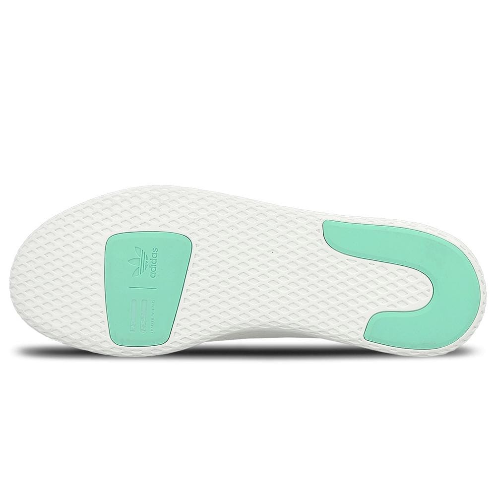 Pharrell Williams x adidas Tennis HU White-Green Glow — UK 3.5 | EU 36 | US 4 — Lifestyle View