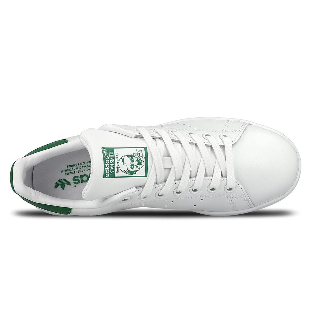 adidas Originals Stan Smith Leather White — UK 3.5 | EU 36 | US 4 — Top View