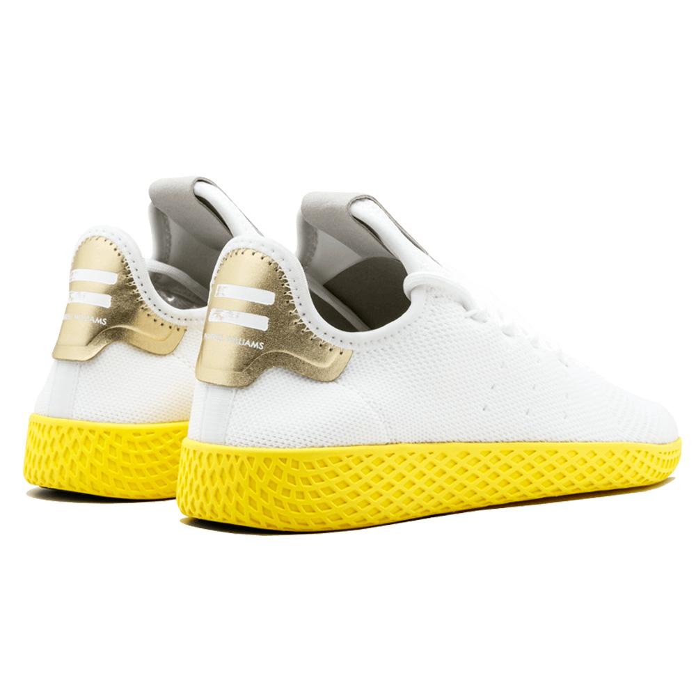 Pharrell Williams x adidas Originals Tennis HU White-Yellow — UK 3.5 | EU 36 | US 4 — Back View
