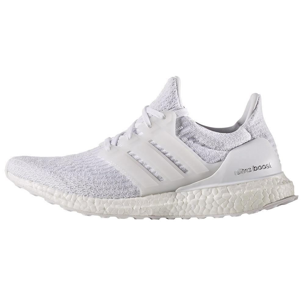 Adidas Ultra Boost 3.0 Triple White — UK 3.5 | EU 36 | US 4 — Front View