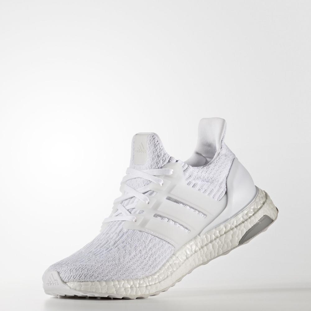 Adidas Ultra Boost 3.0 Triple White — UK 3.5 | EU 36 | US 4 — Top View