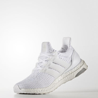 Adidas Ultra Boost 3.0 Triple White — UK 3.5 | EU 36 | US 4 — Top View
