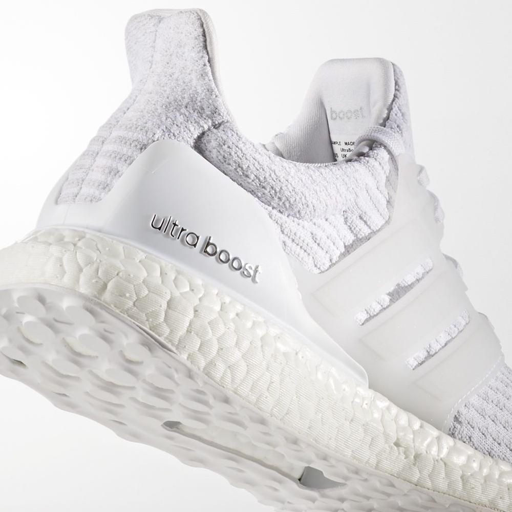 Adidas Ultra Boost 3.0 Triple White — UK 3.5 | EU 36 | US 4 — Detail View
