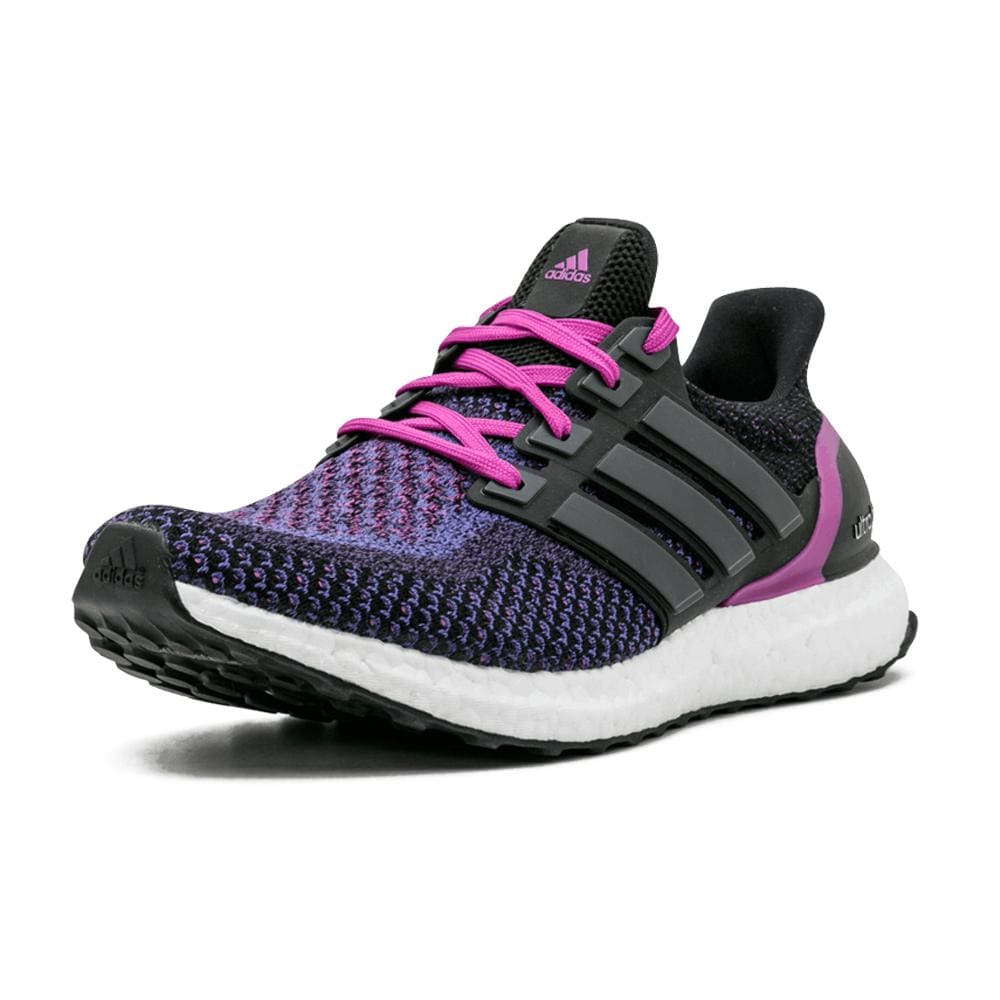 Adidas Ultra Boost WMNS "Core Black-Shock Purple" — UK 3.5 | EU 36 | US 4 — Top View