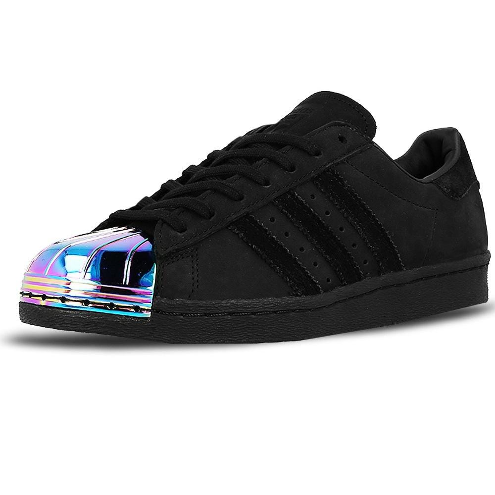 adidas Originals Superstar 80s Metal Toe W (black-multi) — UK 3.5 | EU 36 | US 4 — Top View