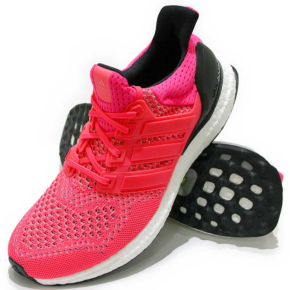 ADIDAS ULTRA BOOST WOMEN NEON PINK — UK 3.5 | EU 36 | US 4 — Back View