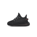 adidas Yeezy Boost 350 V2 Infant 'Black Non-Reflective' — UK 0k | EU 16 | US 1k — Front View