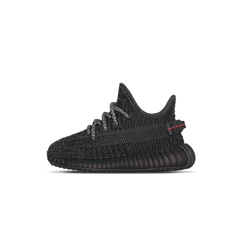 adidas Yeezy Boost 350 V2 Infant 'Black Non-Reflective' — UK 0k | EU 16 | US 1k — Front View