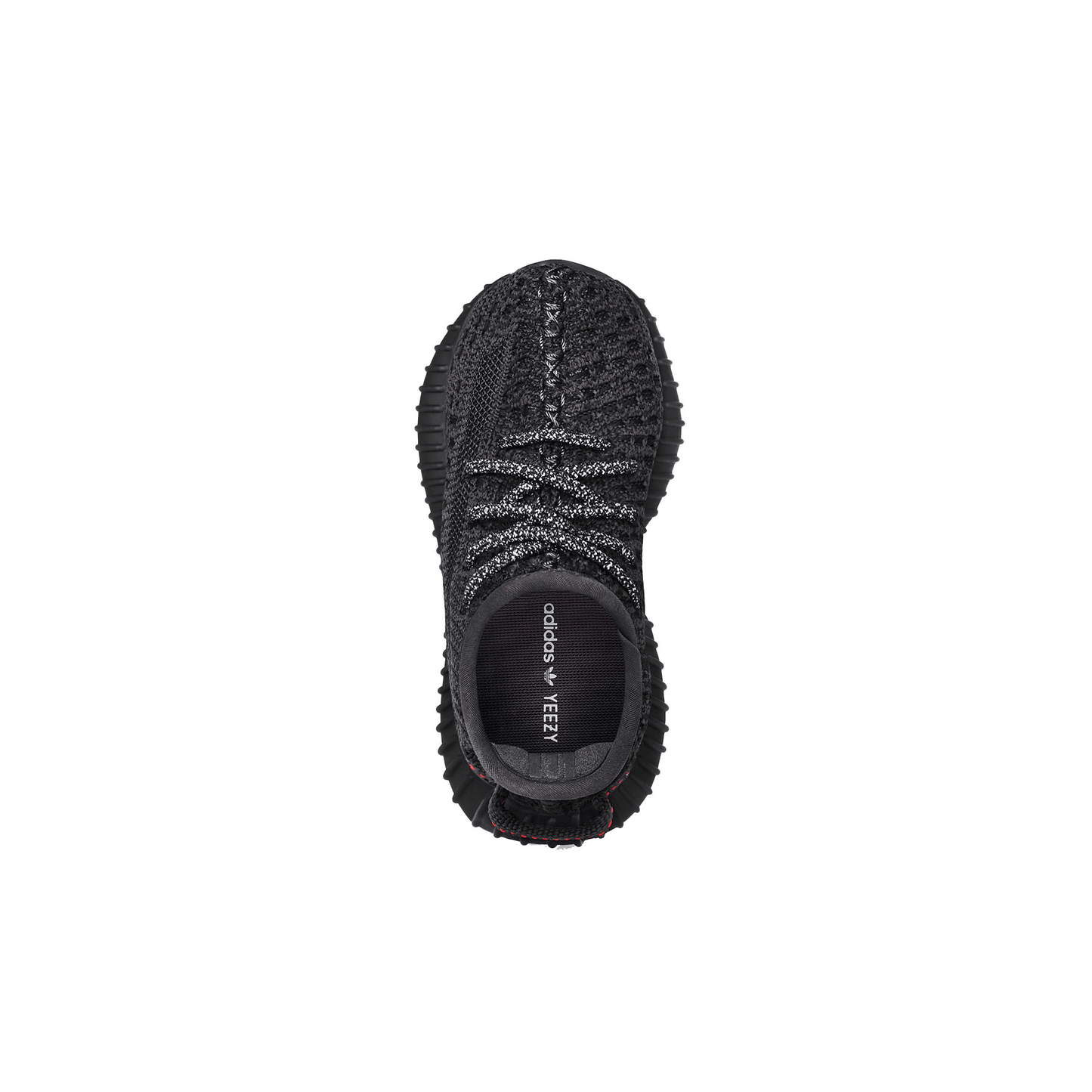 adidas Yeezy Boost 350 V2 Infant 'Black Non-Reflective' — UK 0k | EU 16 | US 1k — Back View