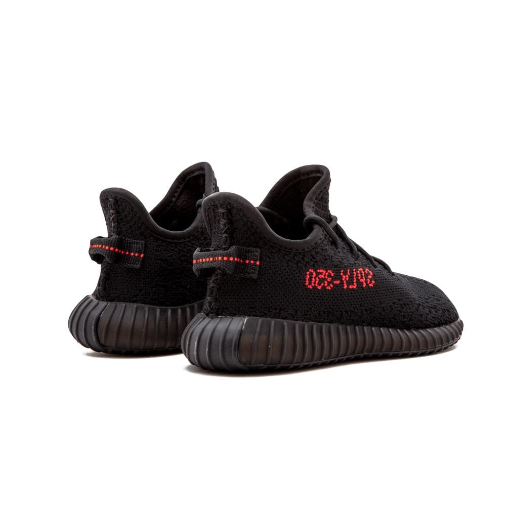 Adidas Yeezy Boost 350 V2 Infant Core Black-Red — UK 0k | EU 16 | US 1k — Top View