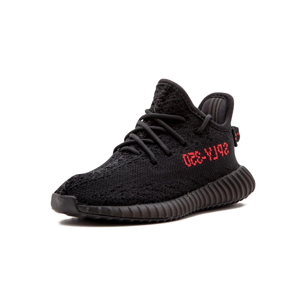 Adidas Yeezy Boost 350 V2 Infant Core Black-Red — UK 0k | EU 16 | US 1k — Back View