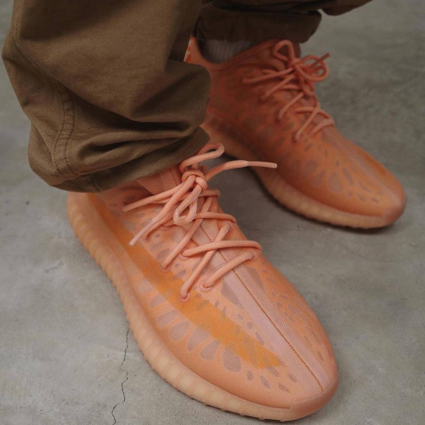 adidas Yeezy Boost 350 V2 'Mono Clay' — UK 3.5 | EU 36 | US 4 — Lifestyle View