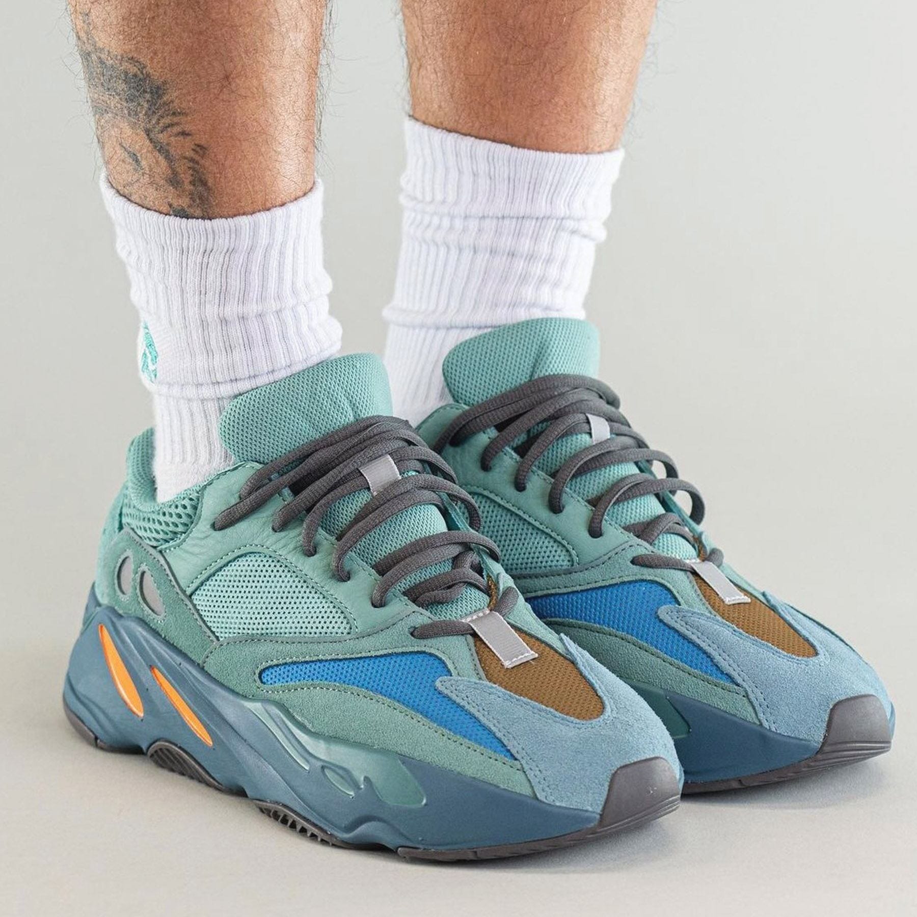 adidas Yeezy Boost 700 'Faded Azure' — UK 3.5 | EU 36 | US 4 — Lifestyle View