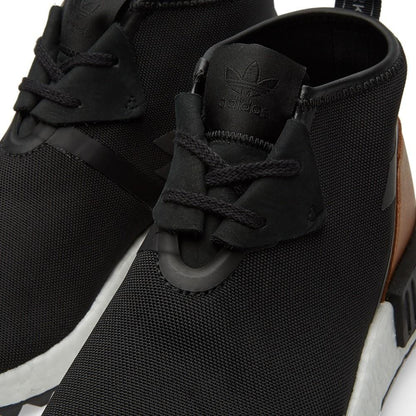 adidas NMD_C1 Trail Premium Leather Core Black — UK 3.5 | EU 36 | US 4 — Top View