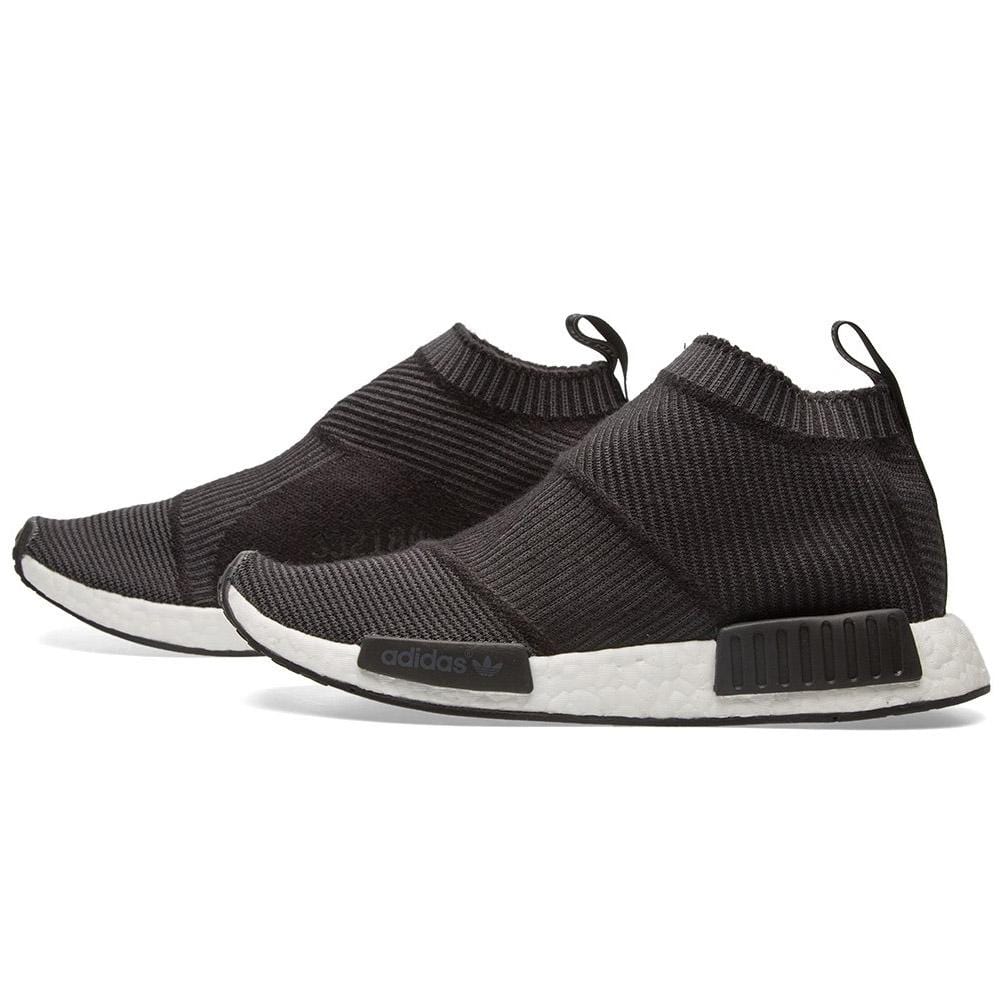 Adidas NMD_CS1 Primeknit Core Black-White — UK 3.5 | EU 36 | US 4 — Front View