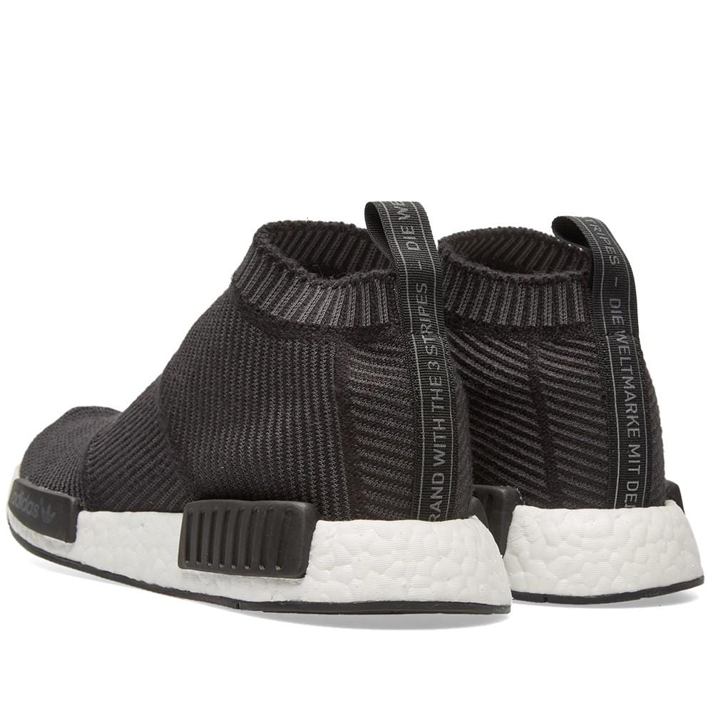 Adidas NMD_CS1 Primeknit Core Black-White — UK 3.5 | EU 36 | US 4 — Back View