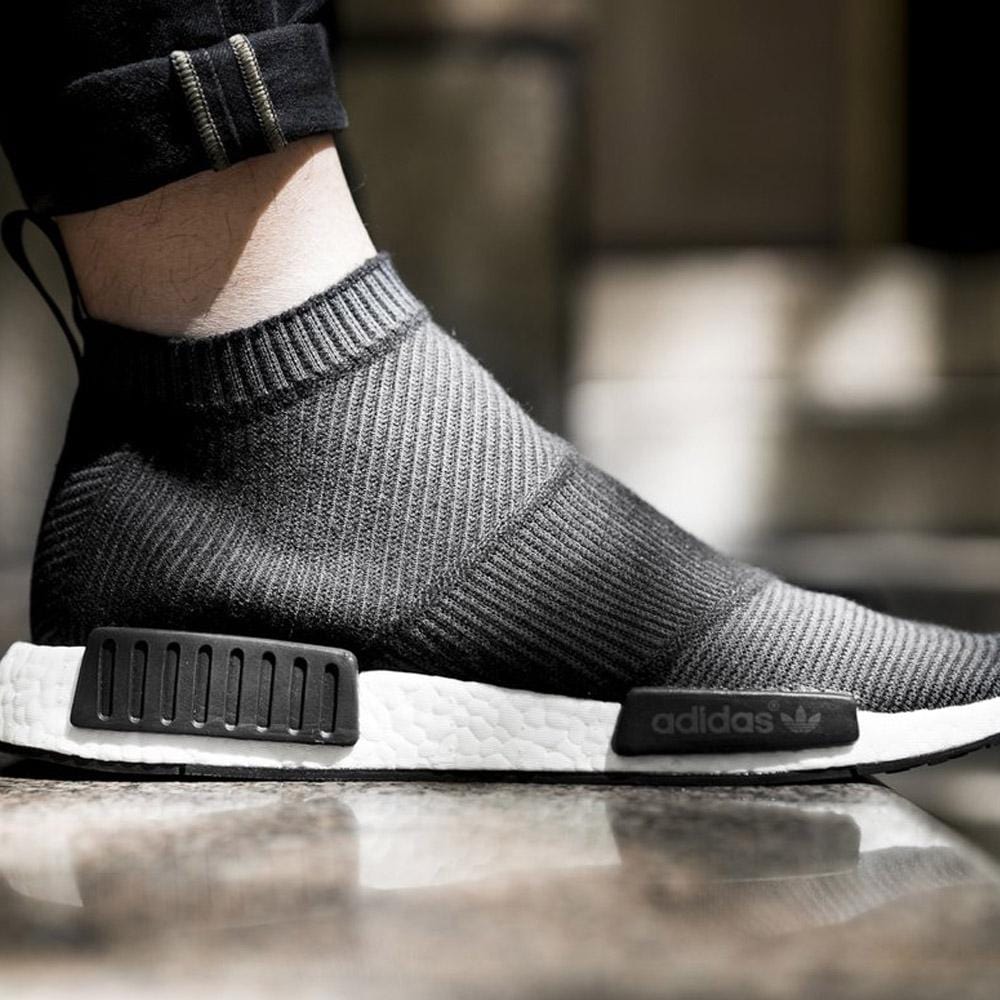Adidas NMD_CS1 Primeknit Core Black-White — UK 3.5 | EU 36 | US 4 — Detail View
