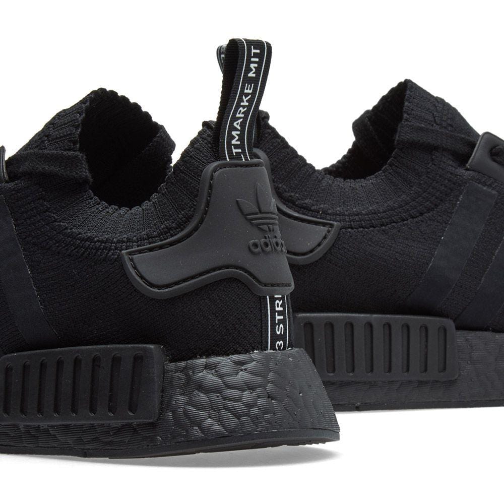 adidas NMD_R1 Primeknit Black  Japan Pack — UK 3.5 | EU 36 | US 4 — Detail View