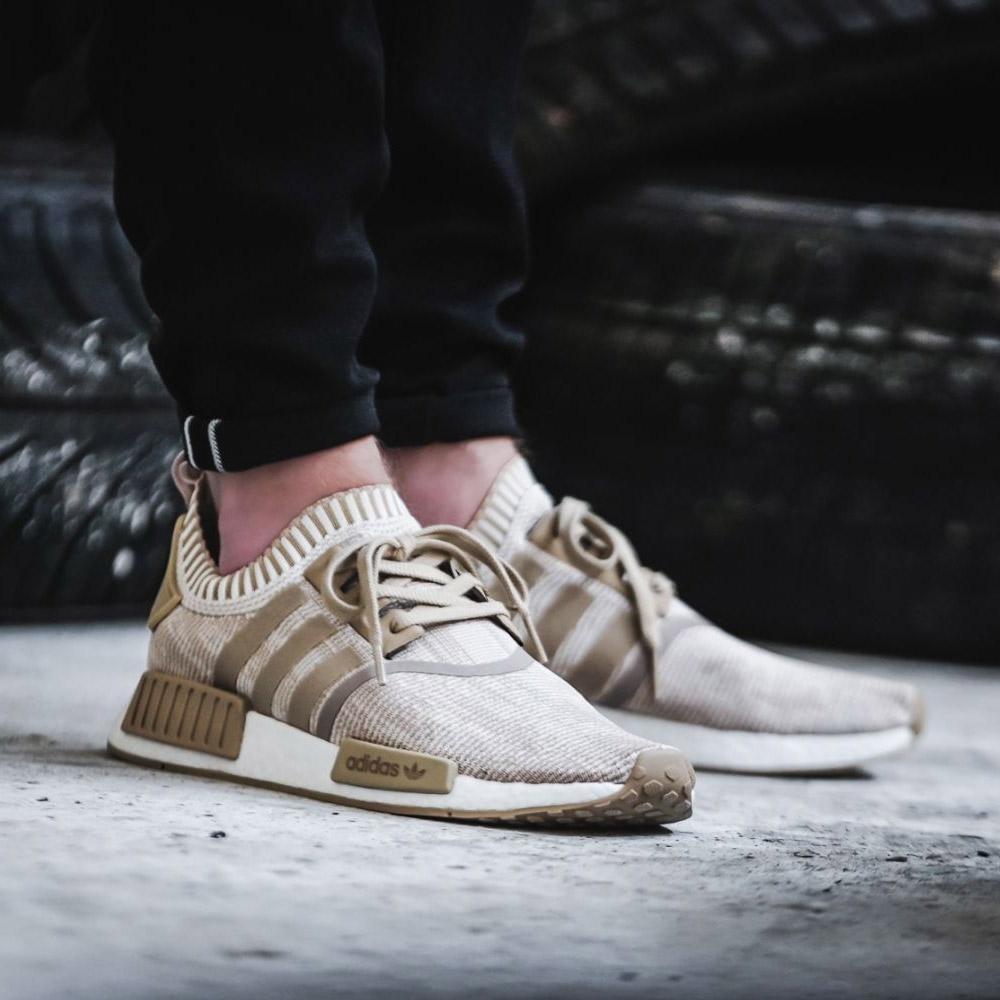 adidas NMD_R1 Primeknit Glitch Camo Linen Khaki-Off White — UK 3.5 | EU 36 | US 4 — Alternate View 8