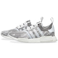 adidas NMD_R1 Primeknit Glitch Camo White-Black — UK 3.5 | EU 36 | US 4 — Front View