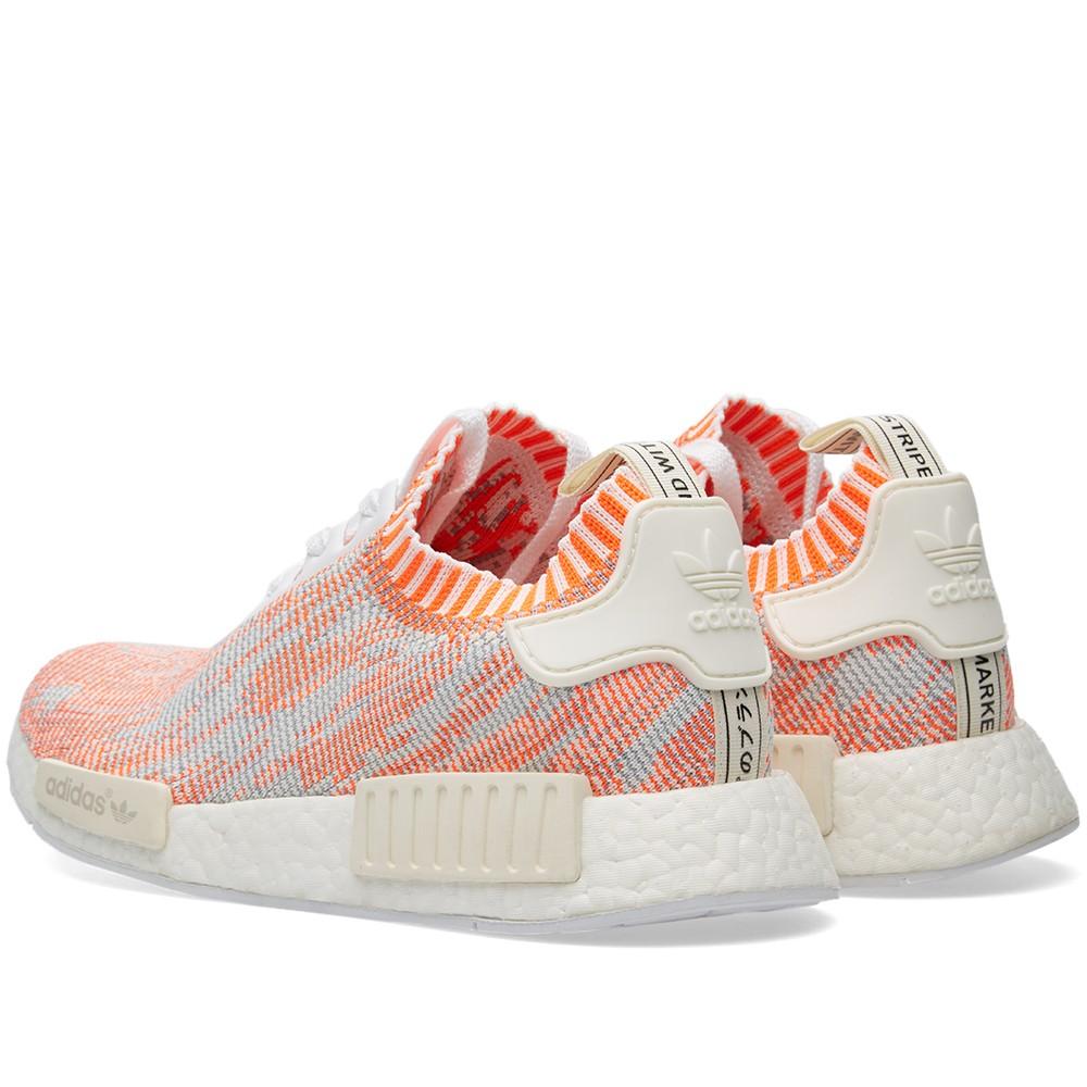 Adidas NMD_R1 Primeknit Camo Pack  Solar Red — UK 3.5 | EU 36 | US 4 — Top View