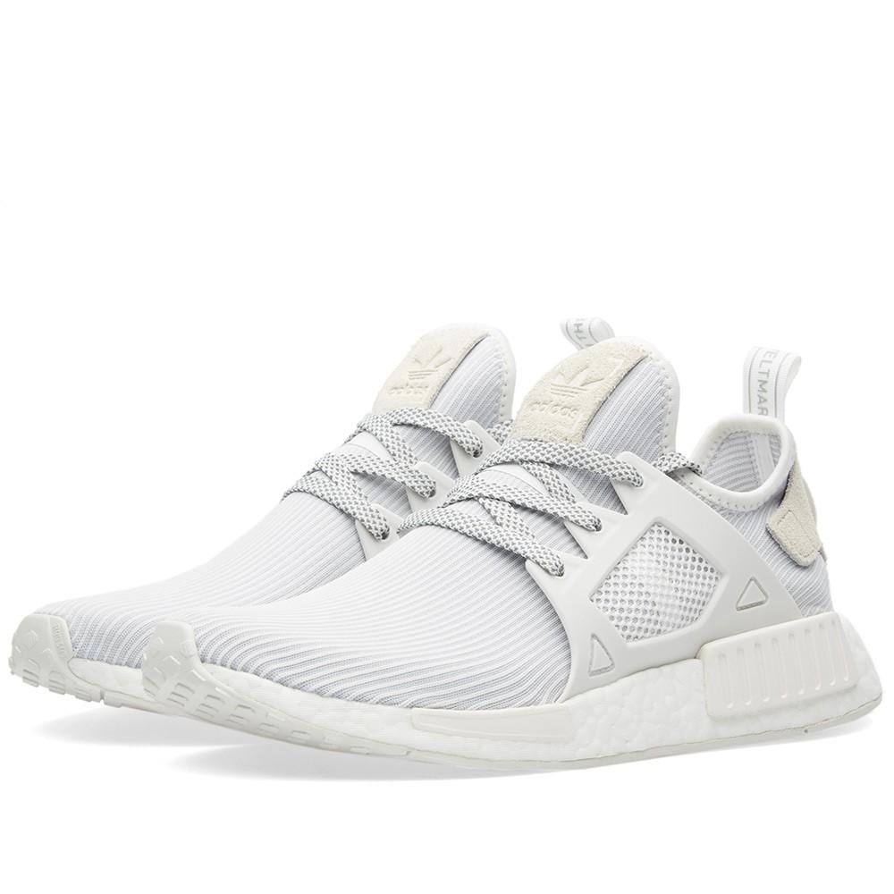 Adidas NMD_XR1 Primeknit White-Vintage White — UK 3.5 | EU 36 | US 4 — Back View