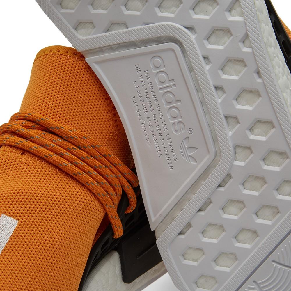PHARRELL WILLIAMS X ADIDAS NMD HUMAN RACE  TANGERINE — UK 3.5 | EU 36 | US 4 — Detail View