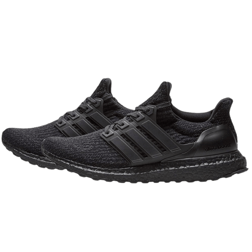 Adidas Ultra Boost 3.0 'Triple Black' — UK 3.5 | EU 36 | US 4 — Front View