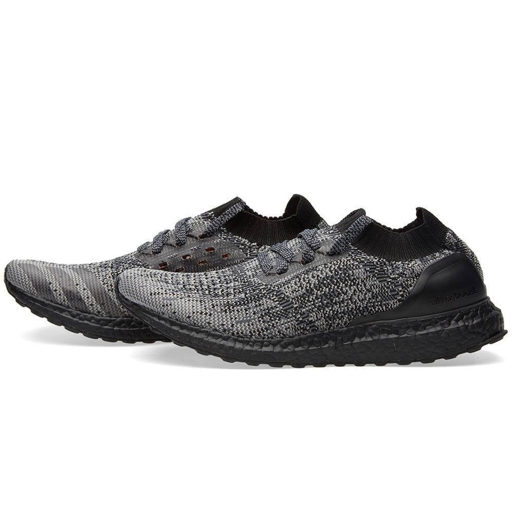 ADIDAS ULTRA BOOST UNCAGED LTD. Core Black & Solid Grey — UK 3.5 | EU 36 | US 4 — Front View