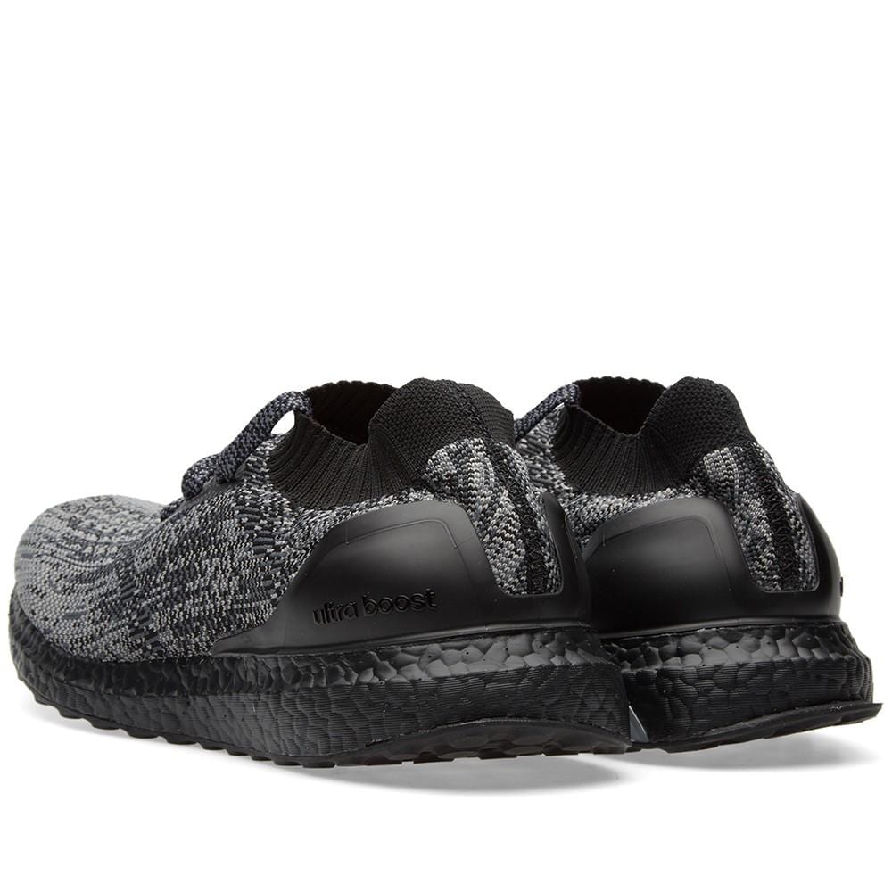 ADIDAS ULTRA BOOST UNCAGED LTD. Core Black & Solid Grey — UK 3.5 | EU 36 | US 4 — Detail View