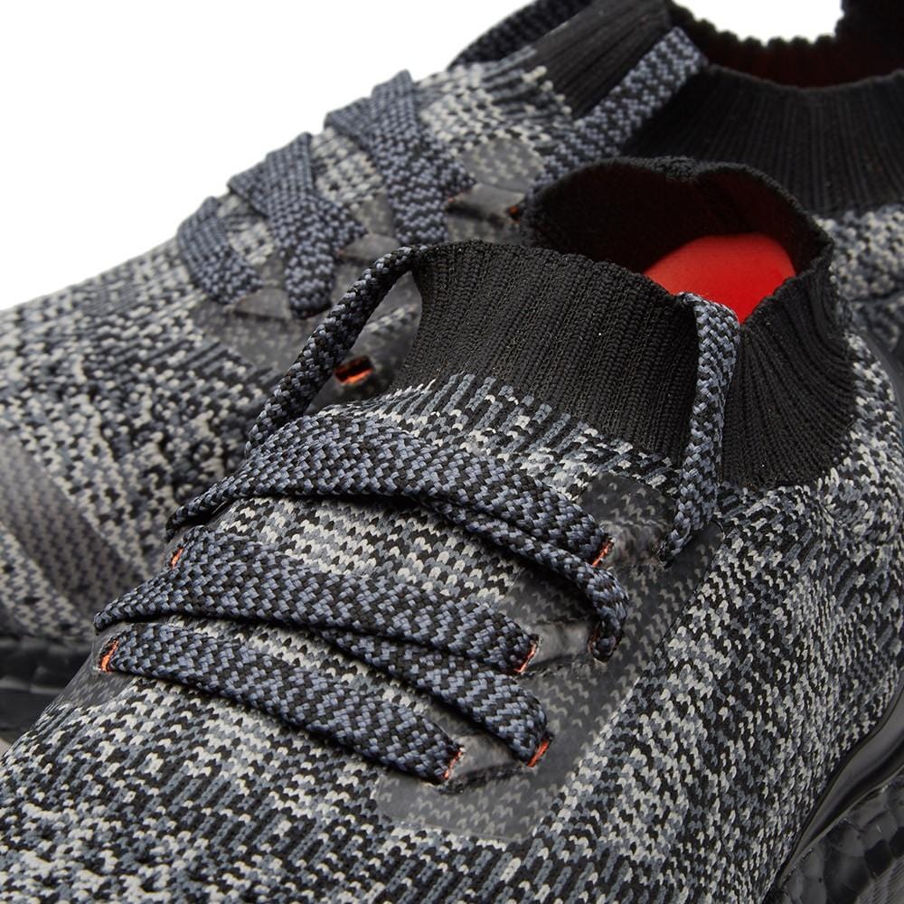 ADIDAS ULTRA BOOST UNCAGED LTD. Core Black & Solid Grey — UK 3.5 | EU 36 | US 4 — Top View