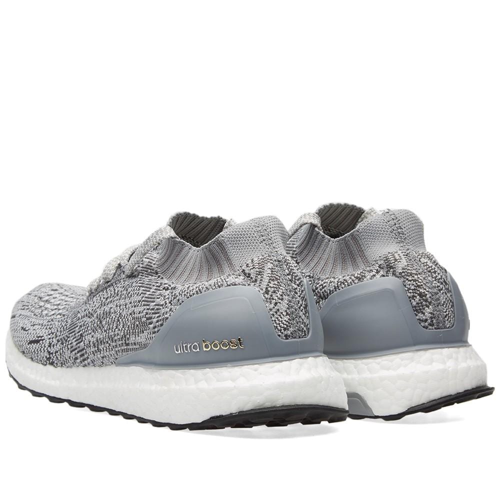 ADIDAS ULTRA BOOST UNCAGED Clear Grey & Solid Grey — UK 3.5 | EU 36 | US 4 — Back View