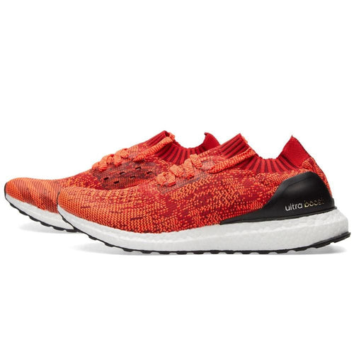 ADIDAS ULTRA BOOST UNCAGED Scarlet, Solar Red & Black — UK 3.5 | EU 36 | US 4 — Front View