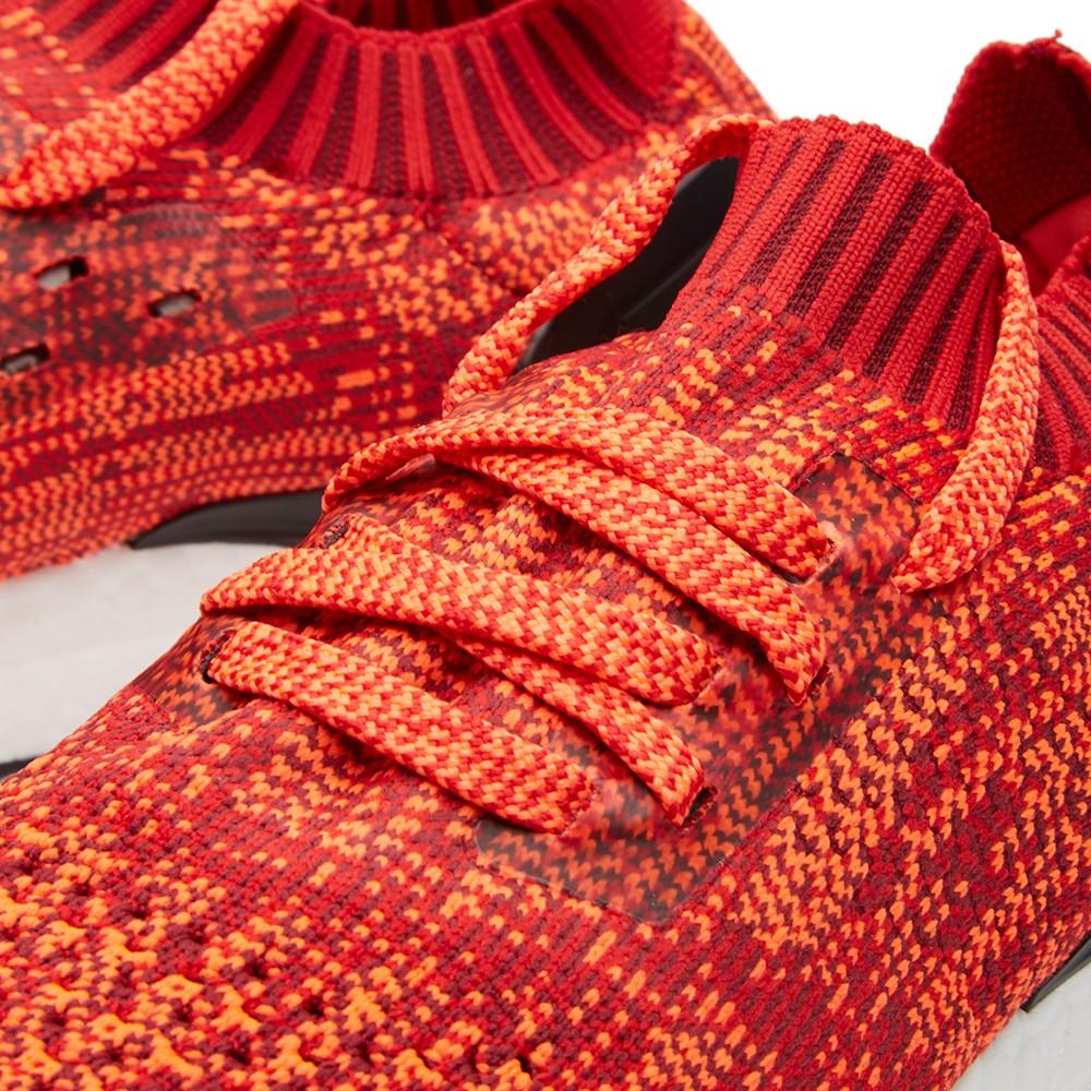 ADIDAS ULTRA BOOST UNCAGED Scarlet, Solar Red & Black — UK 3.5 | EU 36 | US 4 — Top View