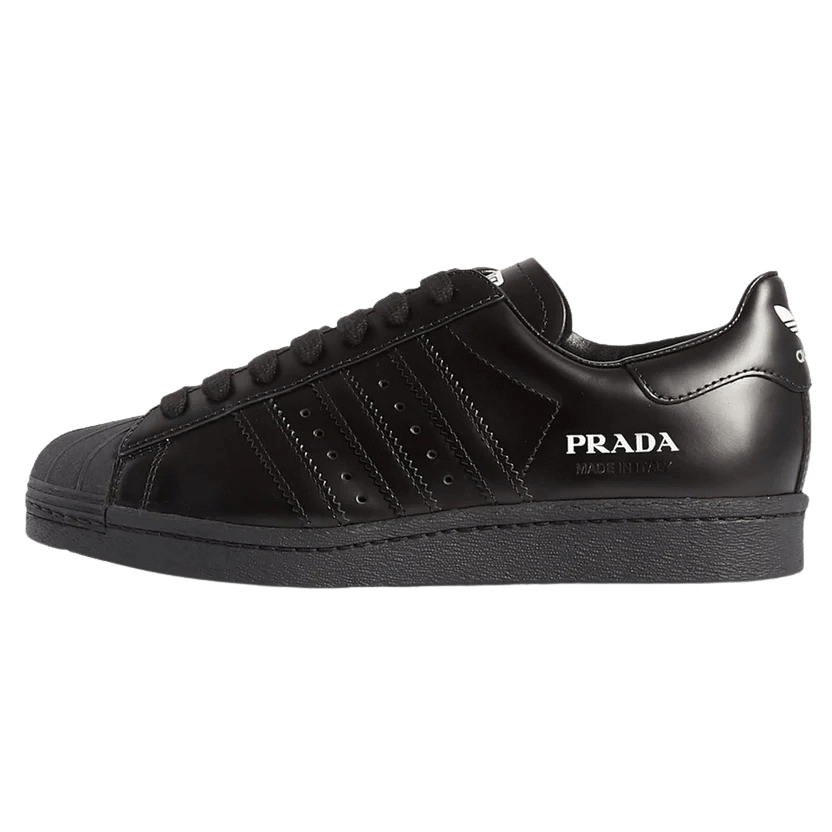 Prada x adidas Superstar 'Core Black' — UK 3.5 | EU 36 | US 4 — Front View