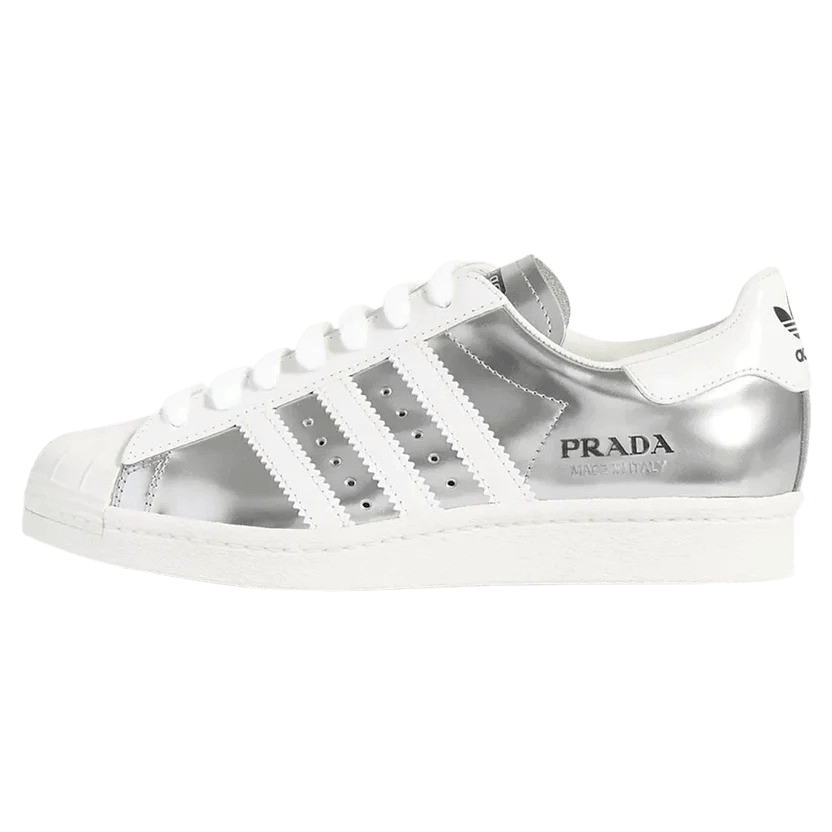 Prada x Superstar 'Silver Metallic' — UK 3.5 | EU 36 | US 4 — Front View