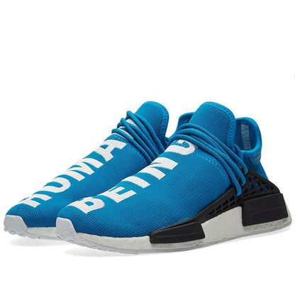 PHARRELL WILLIAMS X ADIDAS HU HUMAN RACE NMD - BLUE — UK 3.5 | EU 36 | US 4 — Side View