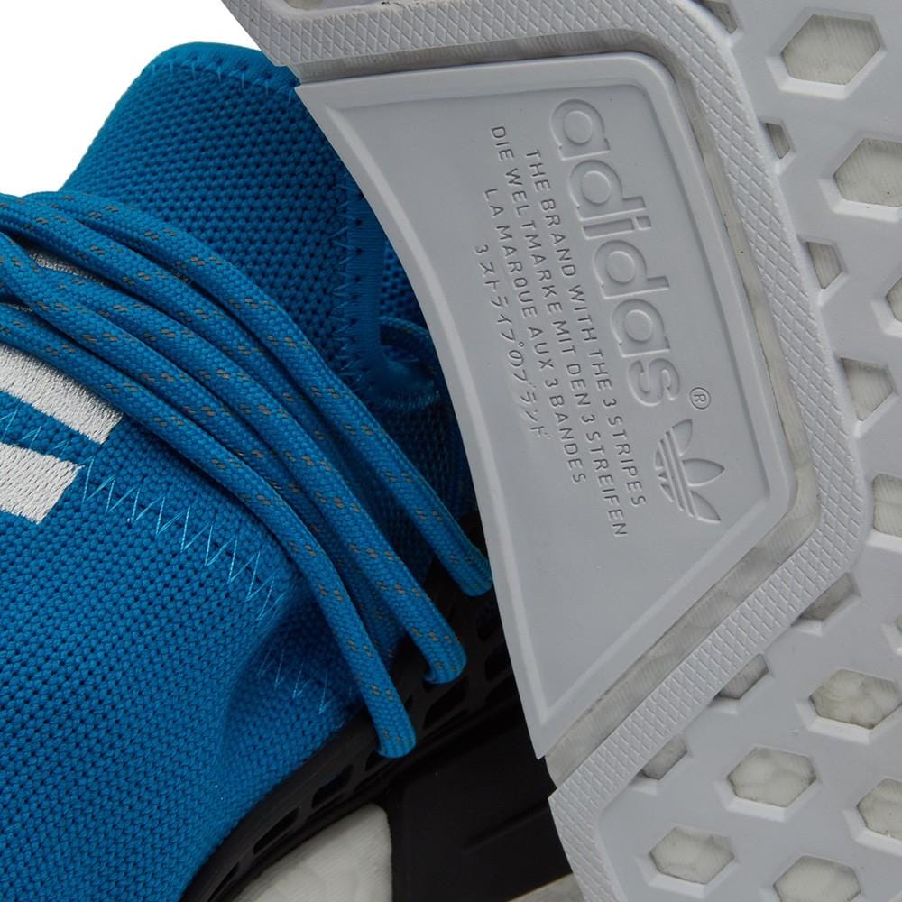 PHARRELL WILLIAMS X ADIDAS HU HUMAN RACE NMD - BLUE — UK 3.5 | EU 36 | US 4 — Lifestyle View