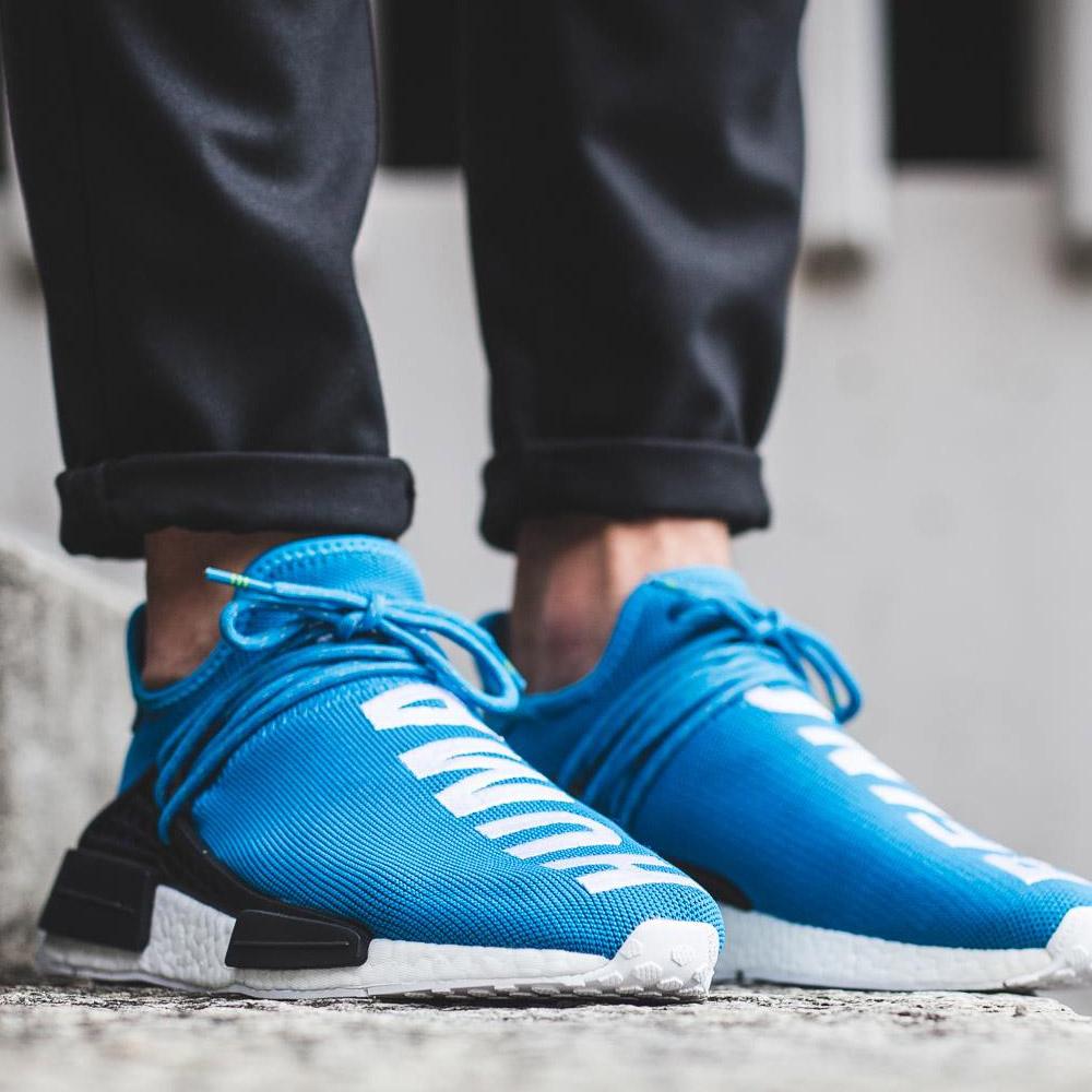 PHARRELL WILLIAMS X ADIDAS HU HUMAN RACE NMD - BLUE — UK 3.5 | EU 36 | US 4 — Alternate View 7