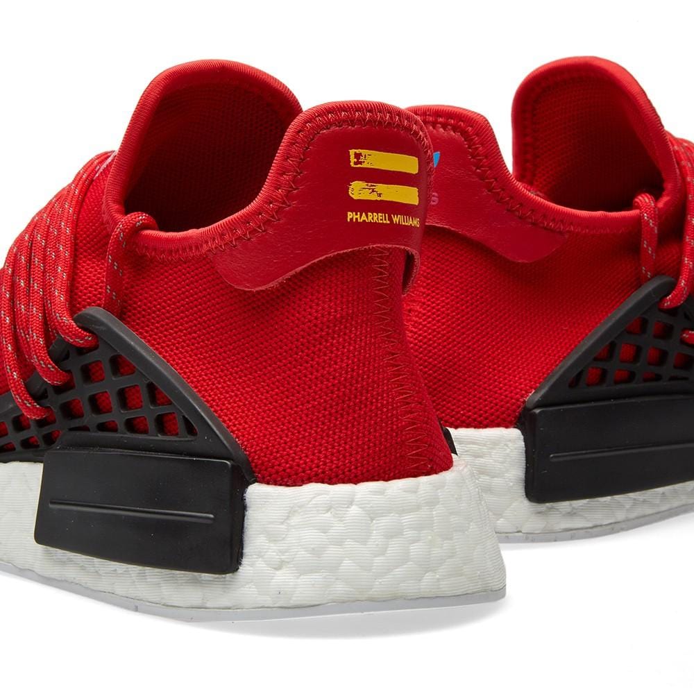 Pharrell Williams x adidas NMD HU  Scarlet — UK 3.5 | EU 36 | US 4 — Lifestyle View