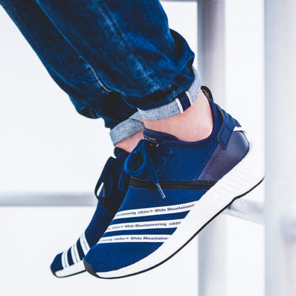 Adidas Originals x White Mountaineering NMD_R2 PK Collegiate Navy — UK 3.5 | EU 36 | US 4 — Back View