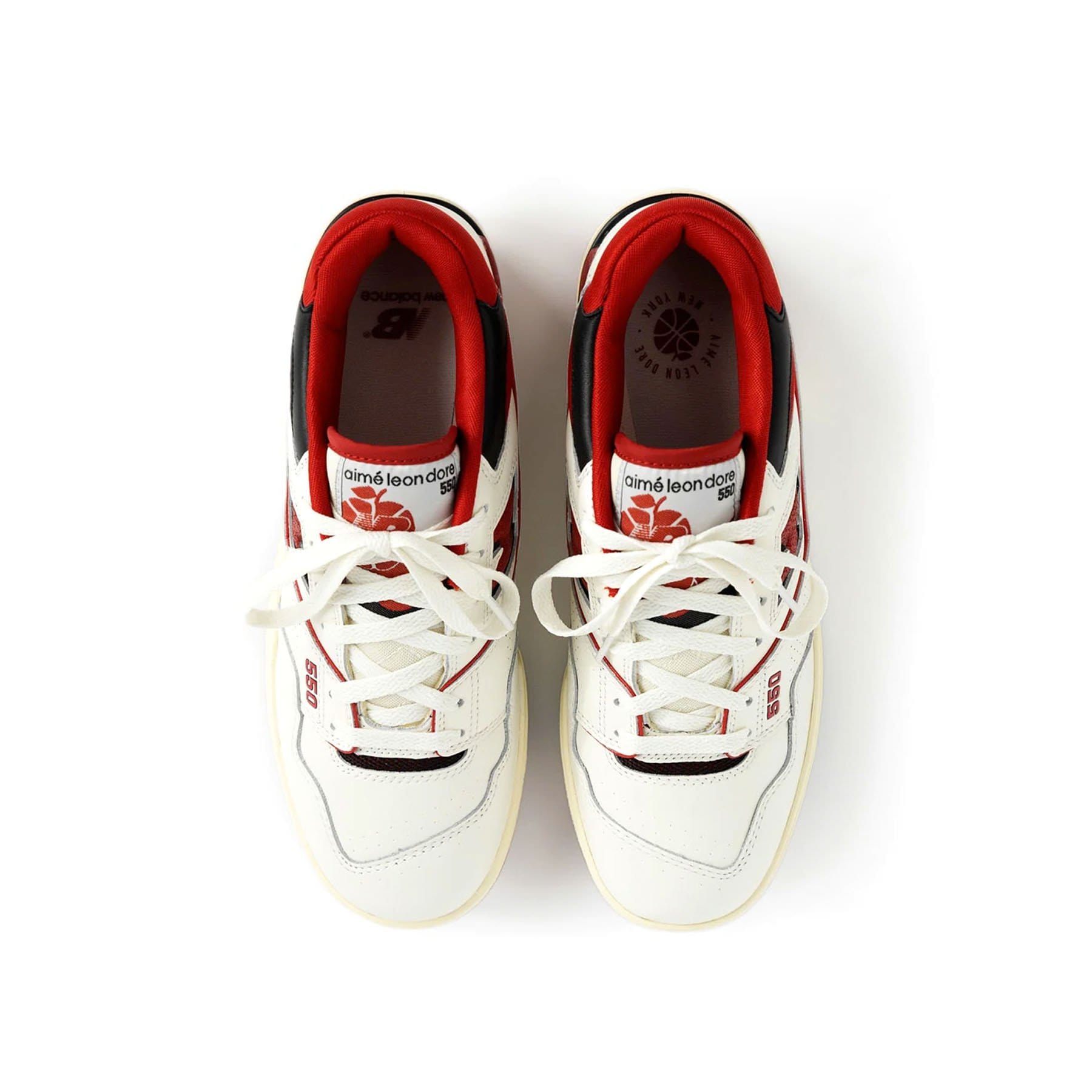 Aimé Leon Dore x New Balance 550 'Red' — UK 3.5 | EU 36 | US 4 — Top View