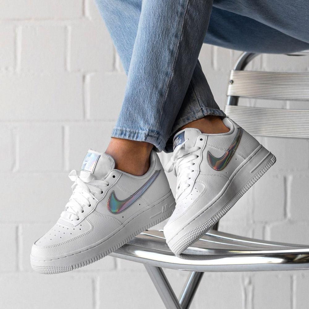 Nike Air Force 1 Iridescent White (W) — UK 2.5 | EU 35.5 | US 5 — Lifestyle View
