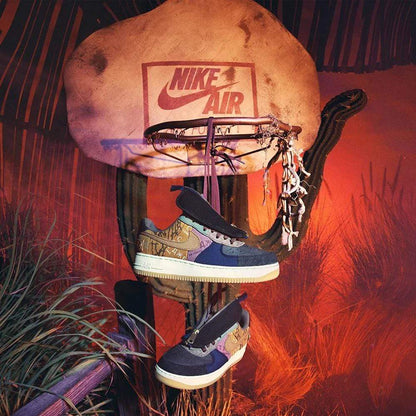 Travis Scott x Air Force 1 Low 'Cactus Jack' — UK 3 | EU 35.5 | US 3.5 — Lifestyle View