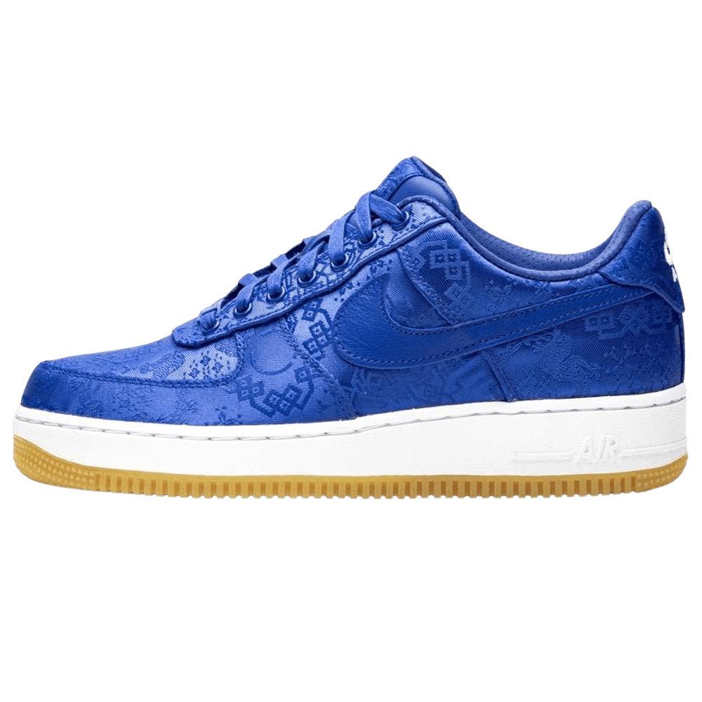 CLOT x Nike Air Force 1 PRM 'Royal Silk' — UK 3 | EU 35.5 | US 3.5 — Front View
