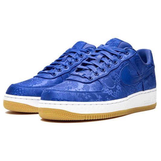 CLOT x Nike Air Force 1 PRM 'Royal Silk' — UK 3 | EU 35.5 | US 3.5 — Side View