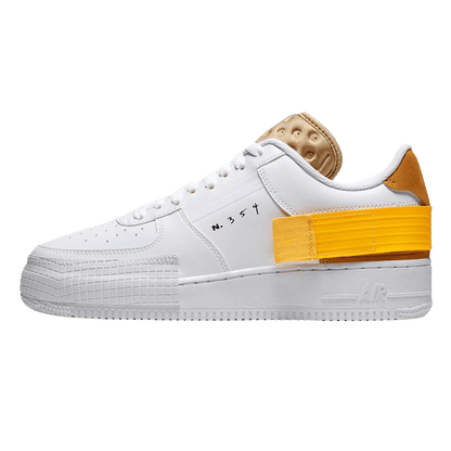 Nike Air Force 1 Type White Gold — UK 3 | EU 35.5 | US 3.5 — Front View