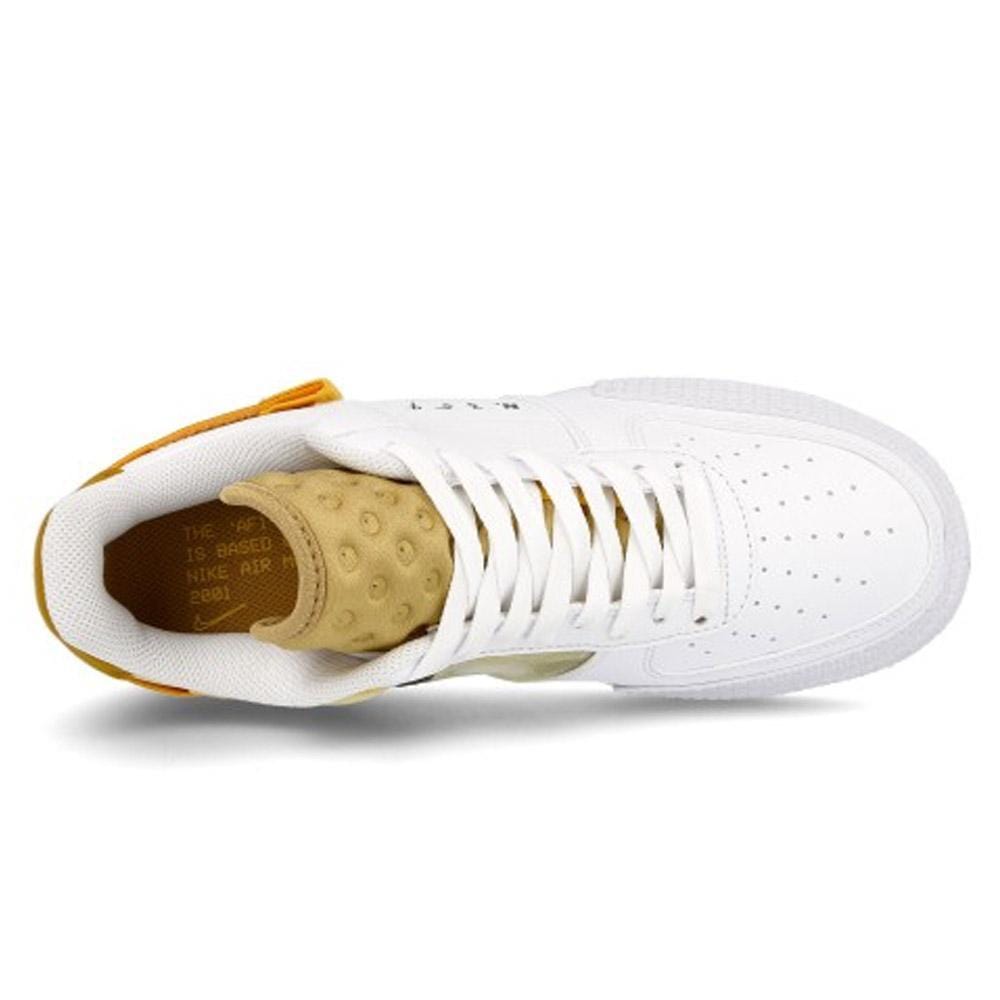 Nike Air Force 1 Type White Gold — UK 3 | EU 35.5 | US 3.5 — Top View