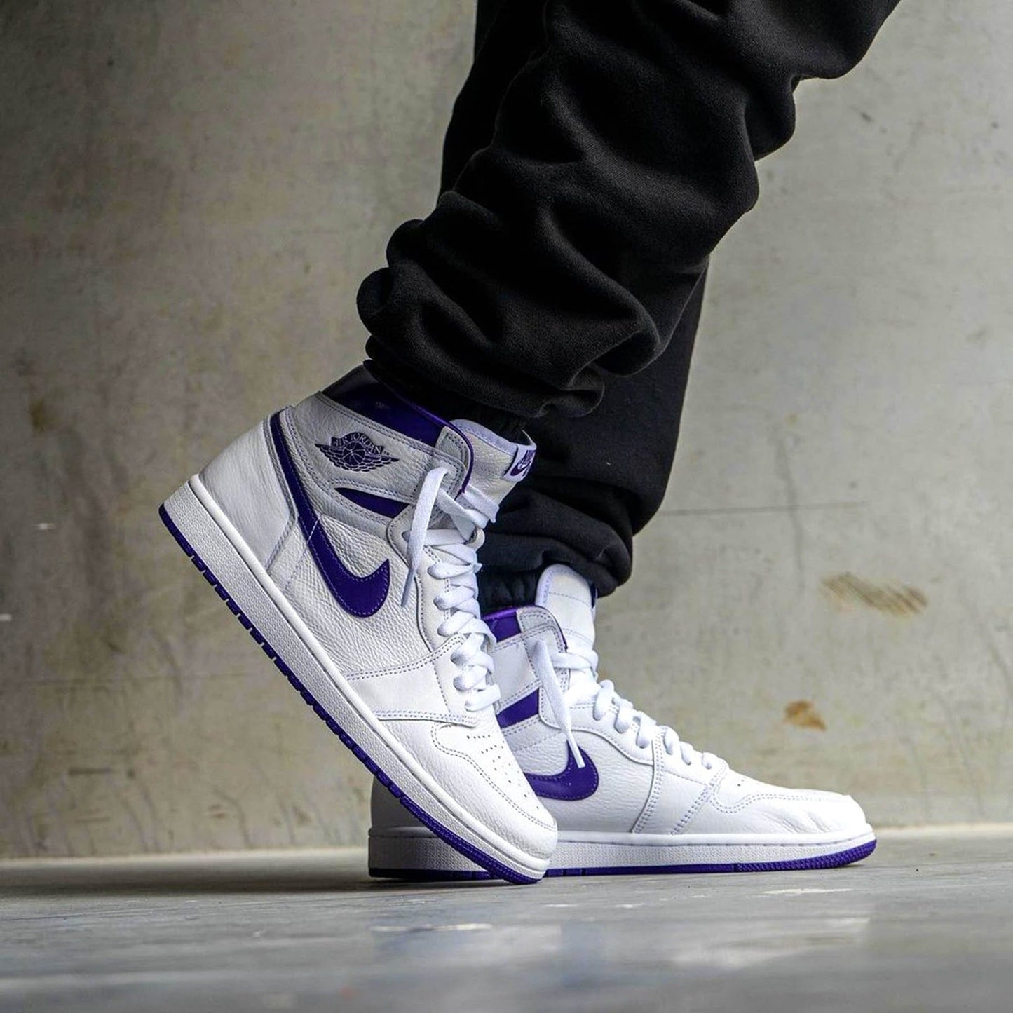 Air Jordan 1 High OG Wmns 'Court Purple' — UK 2.5 | EU 35.5 | US 5 — Lifestyle View